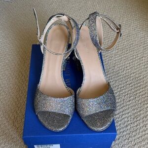 Stuart Weitzman Alshn 75 Disco Mesh Heels
